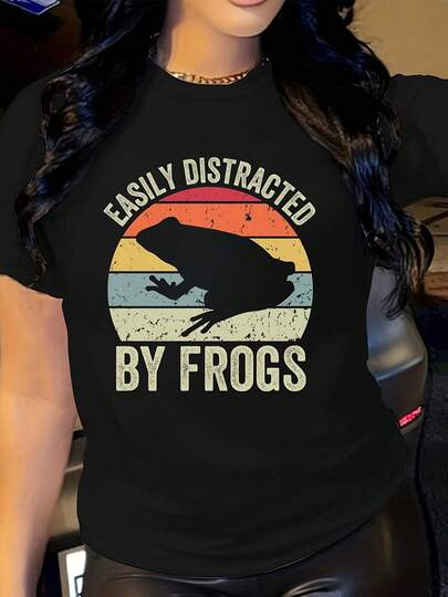 Frog Shirt, Frog Lover Gift, Funny Frog Shirt, Easily Distracted By Frogs, Toad Shirt, Cute Frog T-Shirt, Vintage Frog, Frog Owner T-Shirt