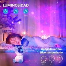 Astronauta Proyector de Galaxias y Estrellas con Lámpara Lunar, Luces Estrelladas de Nebulosa con Control Remoto/Temporizador,Adecuado para Niños, Dormitorios de Adultos, Salón, Regalo de Cumpleaños - Astronauta - Ver 5