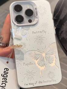 Nueva Funda de Teléfono de Mariposa Metálica Colorida Compatible con la Serie Apple 16 Impermeable a Prueba de Golpes Protección contra Caídas Protección contra Arañazos - Multicolor - Ver 1