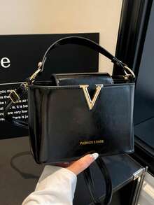 Fashionable & Versatile Tote Handbag, Contrast Color, New Arrival For Autumn/Winter