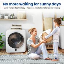 Portable Clothes Dryer, 110V Electric Compact Laundry Dryer With Stainless Steel Tub For Apartments, Dorms, RVs - View 2