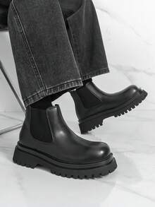 2025 بوت جلدية عالية الكاحل للرجال موديل خريف/شتاء جديد، بوت كاوبوي ذات كعب عالي وسُمك في الأسفل باللون الأسود، بوت كاحل قابلة للانزلاق، بوت صيفية متوسطة الارتفاع باللون الأسود الخالص، بوت بريطانية الطراز للرجال، بوت رجالية قابلة للتنفس وللانزلاق، بوت تشيلسي عالية الكاحل فاخرة للدراجات النارية، بوت جديدة متعددة الاستخدامات، بوت جلدية بتصميم استوديو تصوير بطراز بريطاني، بوت رسمية للأعمال للرجال، بوت جلدية ذات رأس كبير، بوت قصيرة لفساتين الزفاف، بوت عمل مريحة وعصرية - الأسود - مشاهدة 7