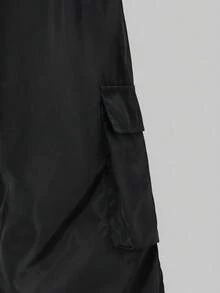 2pcs Tween Girl Numeric Print Short Sleeve Top And Cargo Pants Set - White - View 5