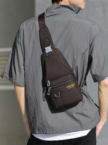 WEIXIER Unisex Sports Sling Bag, Adjustable Detachable Strap, Multi-Compartment Multi-Pocket, Multifunctional Adjustable Detachable Strap, Casual Commuter Bag, Retro Minimalist Business Style Bag, Suitable For Work, School, Travel, Commuting, Shopping, Gift For Girlfriend, Family, Friends Pouch Vintage