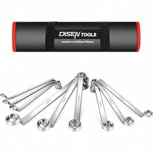 DISEN - Llave combinada de carraca de 9/16 pulgadas de 16 mm, llave estándar de 9/16 con acero al cromo vanadio, extremo de caja de 72 dientes y llave de carraca de extremo abierto para espacio - Llave de desplazamiento Cabeza fija - Ver 13