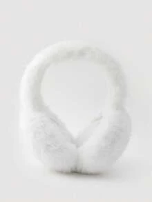 1pc Kids' Foldable Cute Plush Ear Muffs, Warm And Windproof For Cycling And Skiing In Autumn And Winter