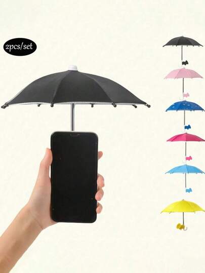 通用手机遮阳伞，带可爱小猪吸盘支架 - 可调节手机遮阳伞和防眩光手机支架，防紫外线防雨手机伞，免提吸盘支架带倾斜/角度锁定；保护屏幕免受阳光、眩光和反射的侵害；通用适用于智能手机、GPS 和导航仪 - 非常适合户外运动、骑行、海滩、驾驶、旅行、露营、钓鱼和直播