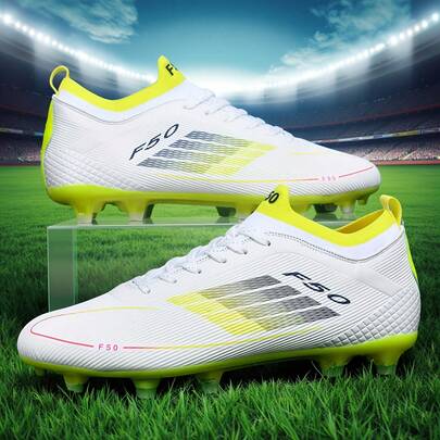 1 paire de crampons de football unisexes pour adultes, étudiants et jeunes, chaussures de sport basses pour compétitions en extérieur, grandes pointures, crampons antidérapants AG/FG pour terrains souples en gazon naturel, chaussures de football/rugby à lacets, bottes de football en cuir, conception antidérapante légère et haute performance, crampons de football professionnels haut de gamme.