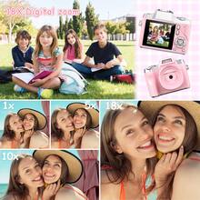 Cámara digital retro mini, 1080P alta definición 48 megapíxeles, incluye luz de relleno LED y tarjeta de 32GB, admite zoom digital 18X, opción portátil ideal para estudiantes adolescentes, regalo perfecto de Navidad, cumpleaños - Multicolor - Ver 7