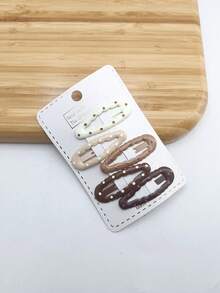 5pcs/Pack Ombre Elegant Iron Alloy BB Hair Clips, Suitable For Daily Wear - Multicolor - View 10