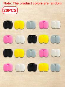 15pcs Random Color Wire Cord Cable Organizer Wrap Winder, Simple Multifunctional Management Clip For Earphone Charger Cables Storage - Multicolor - View 6