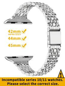Stainless Steel Watchband Compatible With Apple Watch