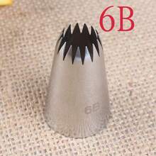 Đầu phun kem #6B, Dụng cụ trang trí bánh, Đầu phun kem tạo hoa, Đầu phun kem trang trí bánh cupcake, Phụ kiện làm bánh, Sinh nhật - Bạc - Xem 7