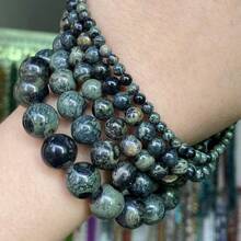 4/6/8/10/12mm Natural Rhyolite Jasper Stone Round Beads For Jewelry Making DIY Bracelets Necklaces Earrings Accessories 15" - 彩色 - 查看 2