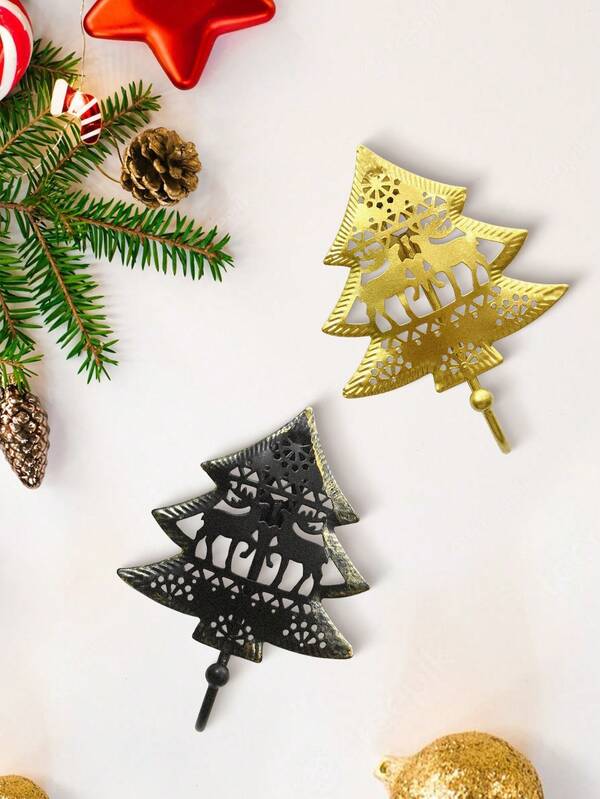 Gancho mural en forma de árbol de Navidad