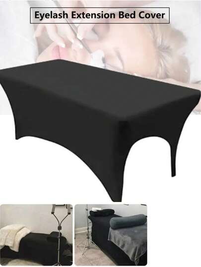 BUCICE Conjunto de colcha e toalha de mesa elástica de 1,80 m, reutilizável, com tecido elástico para cílios, ideal para spas, salões de beleza, clínicas de estética e massagens. Também adequada para conferências, casamentos e banquetes. Toalhas de mesa retangulares elásticas.