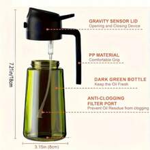 2 In 1 Oil Dispenser, Portable Oil Pour Bottle, Olive Oil Sprayer And Oil Dispenser For Cooking, Grilling, Salad -, Great For Kitchen Use, Kitchen Oil Dispenser - màu nâu - Xem 5