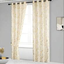Juego de Cortinas Beige con Ollaos para Barra - Beis - Ver 4
