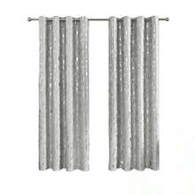 Juego de Cortinas Grises con Ollaos para Barra - Gris - Ver 1