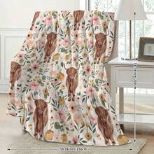 1 chiếc chăn vải nỉ mềm mại và ấm áp họa tiết hoa, chăn vải nỉ dày và kháng khuẩn cho ghế sofa, giường, phòng khách, du lịch, văn phòng, món quà lý tưởng cho mục đích sử dụng hàng ngày, sinh nhật, ngày lễ, sử dụng cho mọi mùa - Nhiều màu - Xem 7