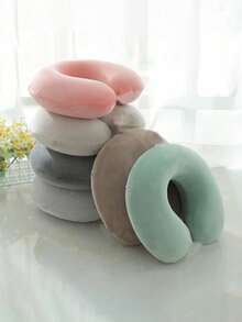 U型便携颈枕 舒适透气 U型枕 飞机颈枕 男女通用颈枕 柔软颈枕 适合旅行、汽车、家庭、办公室、飞机和学习旅行 旅行配件 充气枕 颈枕 - 彩色 - 查看 2