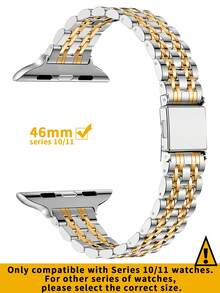 Correa de reloj de acero inoxidable compatible con Apple Watch