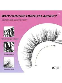 猫眼眼线和假睫毛，透明飞扬假睫毛，狐狸眼假睫毛，仿狐狸毛假睫毛，自然假睫毛，短假睫毛延长，化妆。 - 黑色 - 查看 7