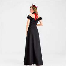 2025 Queen Of Hearts Costume Halloween Outfit Witch Costume Performance Costume, Role Play Costume, Party Costume - Black - View 3