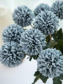 240/1 قطعة أزهار كريزانثيمم اصطناعية كرويّة من الحرير باقات مزيفة لتزيين الزفاف والمنزل والغرف والحدائق والأعياد والمناسبات، ديكورات منزلية، نباتات اصطناعية للخارج