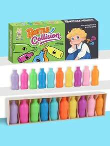 20pcs Color Matching Bottle Guessing Game, Color Strategy Board Game With Colored Bottle Caps. Suitable For Family Game Night, Birthday Party Or Halloween Party. This Is An Educational Game That Can Improve Memory And Problem-Solving Skills For Teenagers And Adults. It Includes 20 Bottles With Colored Caps, Perfect For Team Games And Strategic Thinking. (Bottle Colors Are Random) - Multicolor - View 10