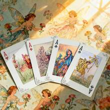 精美粉色扑克牌 - 国际标准尺寸，优质纸牌，双面压纹设计，防滑表面，适合派对娱乐、旅行和节日送礼，节日礼品卡 | 装饰扑克牌 | 耐用纸牌 - 粉色 - 查看 2