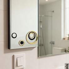 24/48/72pcs Silver, Gold, Black, Red Acrylic DIY Decorative Mirror Wall Stickers, Assorted Round Plastic Decals, Suitable For Living Room, Bedroom, Mirror, Cabinet, Removable And Easy To Install, Waterproof And Shatterproof - Multicolor - View 4