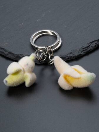 可爱卡通迷你香蕉钥匙扣，包包挂饰，时尚背包装饰配件，汽车、老师、朋友、姐妹礼物创意