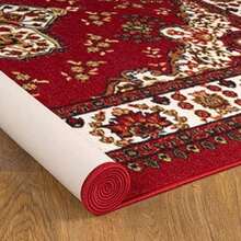 Antep Rugs Alfombras Oriental - Alfombras tradicionales antideslizantes de 2 x 4 pulgadas (antideslizantes) de perfil bajo con respaldo de goma para cocina (verde, 2 pies 3 pulgadas x 4 pies)(4' x 5'8" Granate) - Tipo33 - Ver 5