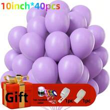 100pcs/40pcs 10-Inch Macaron Color Latex Balloons, Suitable For Birthday Decoration, Holiday Party, Wedding Decoration, Retirement Party, New Year Decoration, DIY Decoration, And Various Occasions