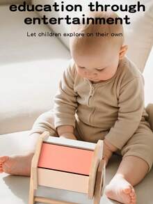 Đồ chơi trống gỗ xoay 6 mặt, bộ gương gỗ tập nằm sấp và bộ bóng vải cầu vồng, thích hợp cho trẻ từ 6-12 tháng tuổi. - Nhiều màu - Xem 11