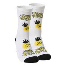 2 pares de calcetines de tobillo con estampado de frutas de dibujos animados para hombres