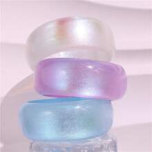 FUNOJOY Acrylic Resin Bangle Bracelets For Women 1-3Pcs Simple Oval Polished-Finish Chunky Bangle Bracelet Wide Wristbands Fashion Jewelry Bracelet For Women{Inchcolor_nameinch:InchA-Purpleinch} - A-紫色 - 查看 10