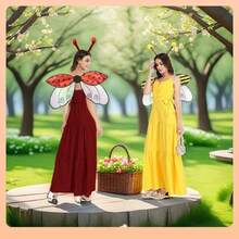 1 Set Insect Wings For Holiday Party, Masquerade, Cosplay - Ladybug Wings, Bee Wings - Multicolor - View 1