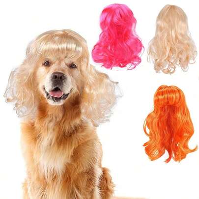 Funny Dog Cat Cosplay Wig, Pet Wigs For Halloween, Christmas, Parties, Festivals, Dog Wigs For Small Medium And Large Dogs