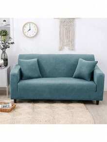 1 tấm bọc ghế sofa co giãn bằng cao su latex màu trơn, kiểu dáng hiện đại, dùng được cả bốn mùa, phủ kín toàn bộ ghế sofa, thân thiện với thú cưng, có thể giặt máy, trang trí nhà cửa thân thiện với thú cưng, phù hợp cho ghế đơn, ghế đôi, ghế ba, ghế bốn chỗ. - Màu xanh bụi bặm - Xem 5