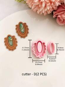 Geometric Shaped Polymer Clay Cutter Set, 2/10Pcs Boho Geometric Fimo Cutters Jewelry DIY Series, Create Unique Handmade Designs, Mother's Day Gift For Her. - Pink - View 8