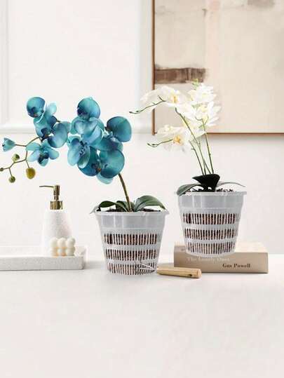 3pcs, Orchid Flower Pot Flower Pot Thickened Plastic Net Oncidium Orchid Dendrobium Root Control Pot New Breathable
