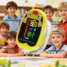 Children's Pulse Oximeter TFT Display Saturation Finger Clip Pulse Oximeter For Children - Measures Oxygen Saturation And Pulse Rate - Multicolor - View 3