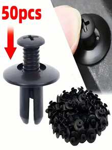 100/50/20 Pcs 8mm Black Plastic Rivets - Durable Fasteners For Automotive Bumper And Repair, Suitable For Most Vehicles, Automotive Parts Rivets, Auxiliary Hooks