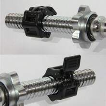 2 par 50mm de abrazaderas de barra, collares de ejercicio de uso pesado con liberación rápida, par de de barra de pesas con bloqueo profesional para entrenamiento de levantamiento de pesas, ejercicio y fitness - Negro - Ver 5