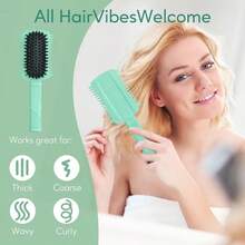 Curl Defining Brush, Volume Curly Hair Brush Products For Effortlessly Detangling Combing And Styling Women's Curls, Waves & Coils, Hair Tools To Reduce Pulling - 綠色1件 - 查看 7