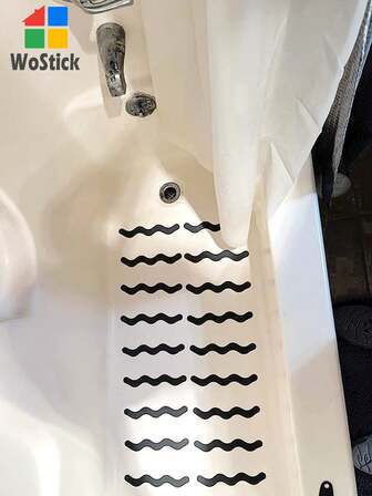 24pcs Chevron Pattern Anti-Slip Shower Tread Sticker Home Bathroom Decor Summer