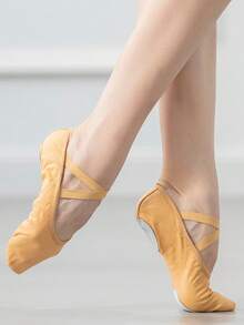 Wuyuan Two Pairs Of Women's Pink Ballet Shoes With Canvas Fabric Breathable And Comfortable