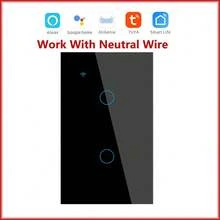 Voice Control Smart Light Switch . Works With Alexa Via Tuya Smart Life - U Standard Wal Touch Switch 1/23/4 Gang Neutral Wire Required For Smart Home - Black - View 11